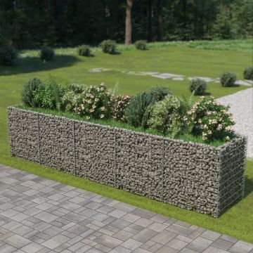 Gossi strat inaltat gabion, 450 x 90 x 100 cm, otel galvanizat