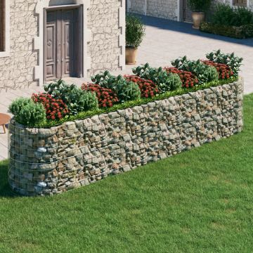 Gossi strat inaltat gabion, 500x100x100 cm, fier galvanizat