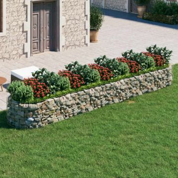 Gossi strat inaltat gabion, 500x100x50 cm, fier galvanizat