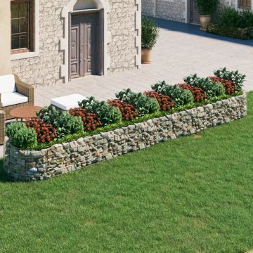 Gossi strat inaltat gabion, 600x100x50 cm, fier galvanizat