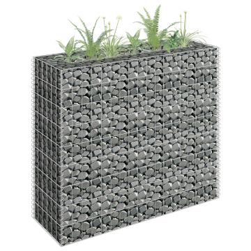 Gossi strat inaltat gabion, 90 x 30 x 90 cm, otel galvanizat