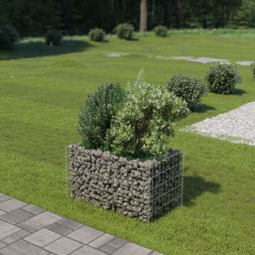 Gossi strat inaltat gabion, 90 x 50 x 50 cm, otel galvanizat