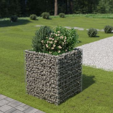 Gossi strat inaltat gabion, 90 x 90 x 100 cm, otel galvanizat