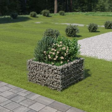 Gossi strat inaltat gabion, 90 x 90 x 50 cm, otel galvanizat