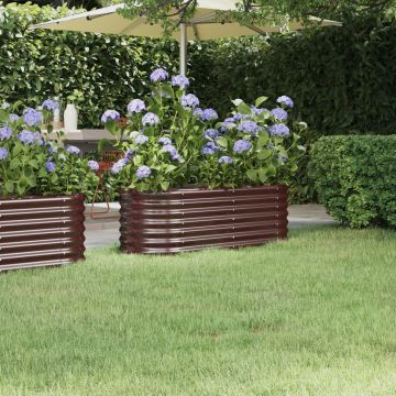 Gossi strat inaltat gradina 114x40x36 cm otel vopsit electrostatic