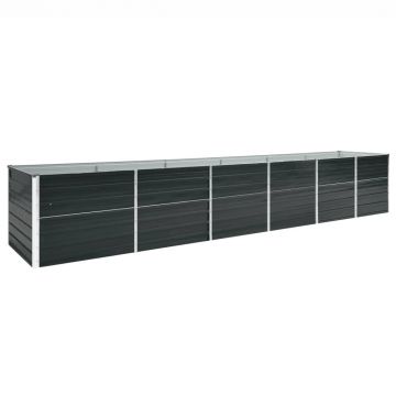 Gossi strat inaltat gradina, antracit, 480x80x77 cm, otel galvanizat