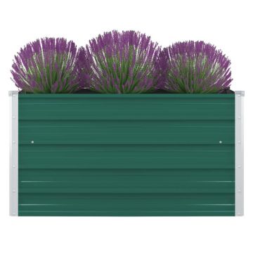 Gossi strat inaltat gradina, verde, 100x100x45 cm, otel galvanizat