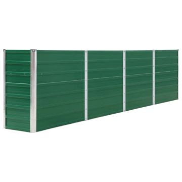 Gossi strat inaltat gradina, verde, 320x40x77 cm, otel galvanizat