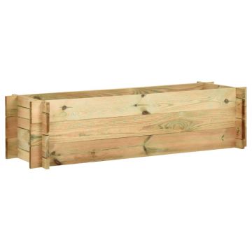 Gossi strat inaltat legume gradina, 120 cm, lemn de pin tratat