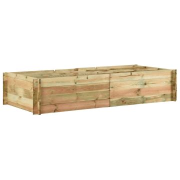 Gossi strat inaltat legume gradina, 197x100x40cm,  lemn de pin tratat