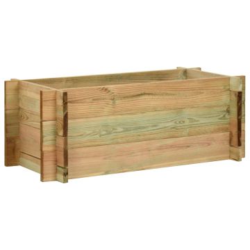 Gossi strat inaltat legume gradina, 80 cm, lemn de pin tratat