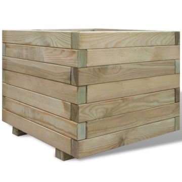Gossi stratat inaltat, 50x50x40 cm, lemn, patrat