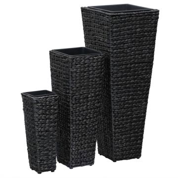 Gossi straturi inaltate, 3 buc., negru, zambila de apa