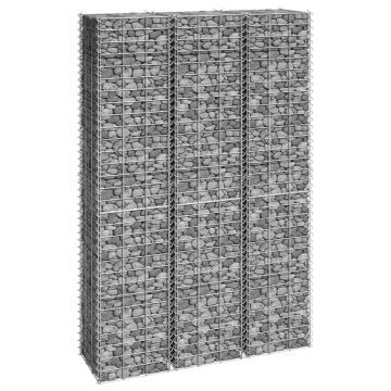 Gossi straturi inaltate de gabioane, 3 buc., 30x30x150 cm, fier