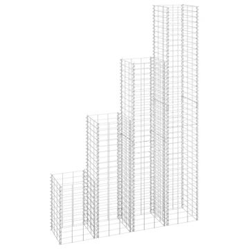 Gossi straturi inaltate gabioane 4 buc. 30x30x50/100/150/200 cm fier