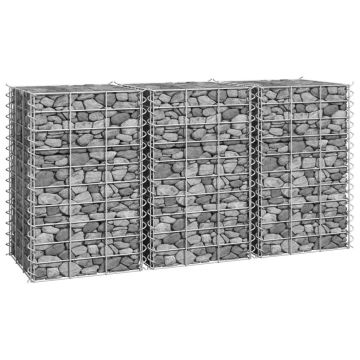 Gossi straturi inaltate gabion, 3 buc., 30x30x50 cm, fier