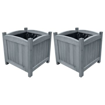 Gossi straturi inaltate gradina 2 buc. 30x30x30 cm lemn masiv de brad
