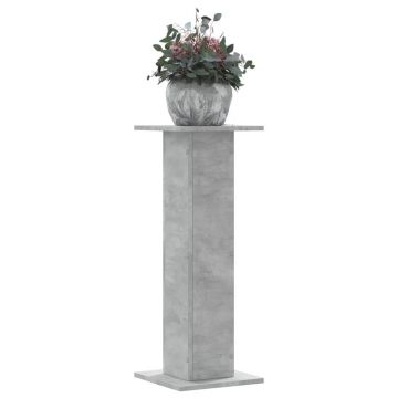 Gossi suport de plante, 2 buc., gri beton, 30x30x80 cm lemn prelucrat