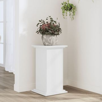 Gossi suport de plante, alb, 33x33x60 cm, lemn prelucrat
