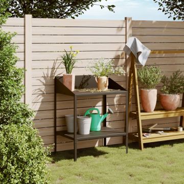 Gossi suport de plante, antracit, 75,5x54,5x100 cm, otel galvanizat