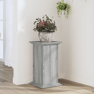 Gossi suport de plante, sonoma gri, 33x33x60 cm, lemn prelucrat