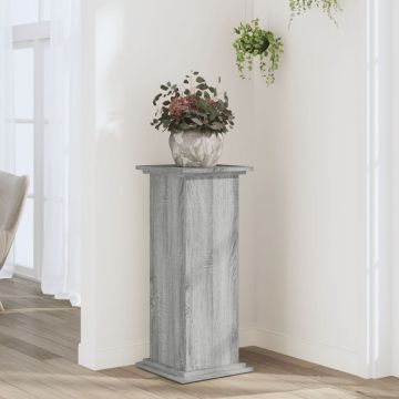 Gossi suport de plante, sonoma gri, 33x33x80 cm, lemn prelucrat