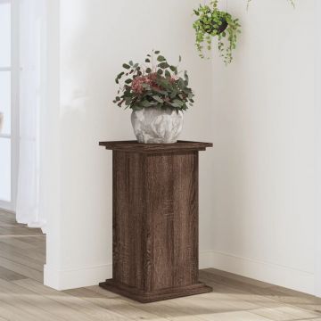 Gossi suport de plante, stejar maro, 33x33x60 cm, lemn prelucrat