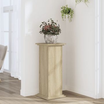 Gossi suport de plante, stejar sonoma, 33x33x80 cm, lemn prelucrat