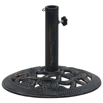 Gossi suport de umbrela, negru si bronz, 9 kg, fonta, 40 cm