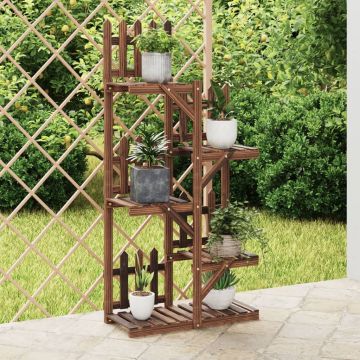 Gossi suport pentru flori, 60x25x130 cm, lemn masiv de brad