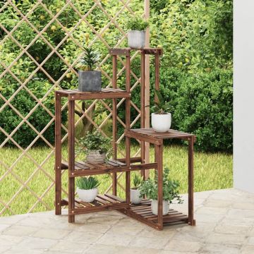 Gossi suport pentru flori, 62,5x61,5x101,5 cm, lemn masiv de brad