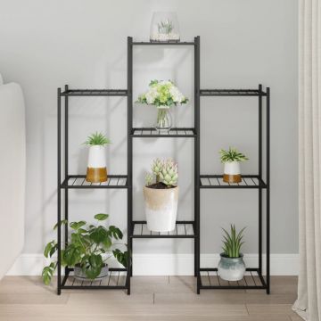 Gossi suport pentru flori, 83x25x100 cm, negru, fier