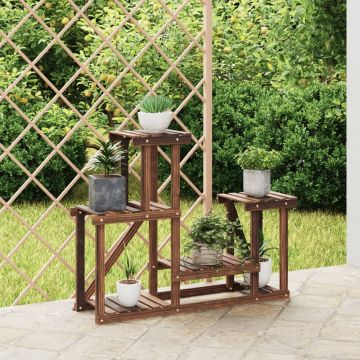 Gossi suport pentru flori, 90x25x73,5 cm, lemn masiv de brad