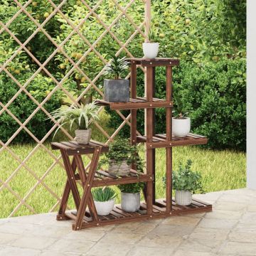 Gossi suport pentru flori, 95 x 25 x 96 cm, lemn masiv de brad