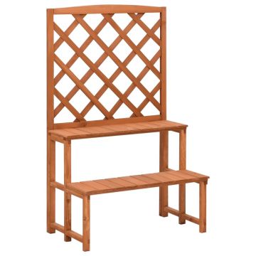 Gossi suport plante cu spalier, 70x42x115 cm, lemn masiv de brad