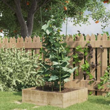 Gossi suport plante de gradina cu 4 inele, 5 buc, verde, 45 cm, otel