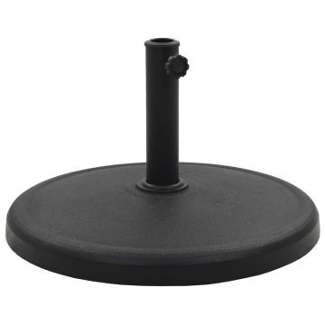 Gossi suport umbrela de soare, negru, 19 kg, polirasina, rotund