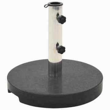 Gossi suport umbrela de soare, negru, granit, 20 kg, rotund