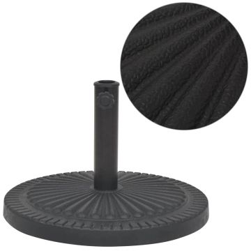 Gossi suport umbrela de soare, rasina, rotund, negru, 29 kg
