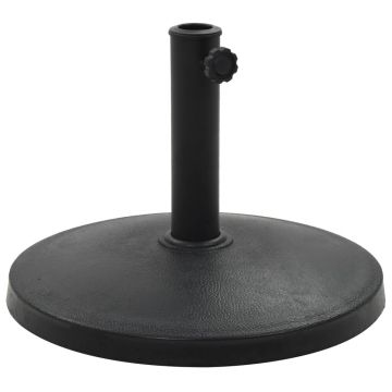 Gossi suport umbrela de soare rotund, negru, 10 kg, polirasina