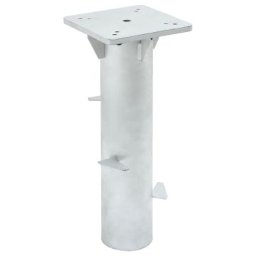 Gossi suport umbrela in pamant, argintiu, 16x16x39,5 cm, otel