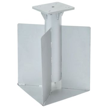 Gossi suport umbrela in pamant, argintiu, 27,5x27,5x45 cm, otel