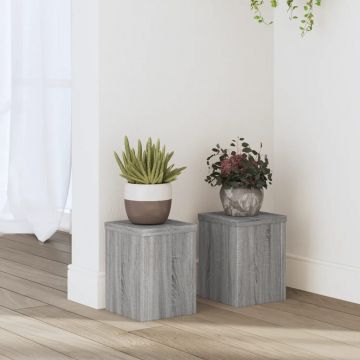 Gossi suporturi de plante 2 buc. gri sonoma 15x15x20cm lemn prelucrat