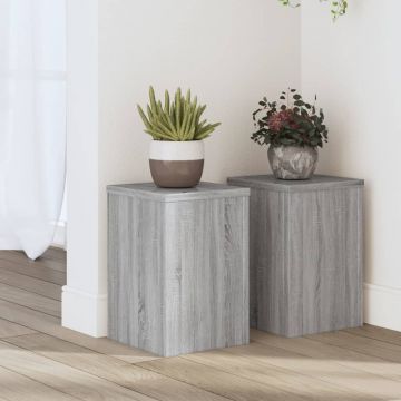 Gossi suporturi de plante 2 buc. gri sonoma 20x20x30 lemn prelucrat