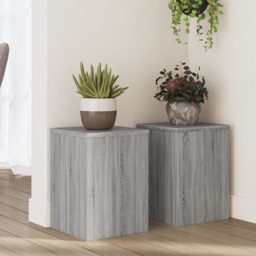 Gossi suporturi de plante 2 buc. gri sonoma 25x25x35cm lemn prelucrat