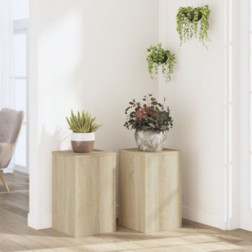Gossi suporturi de plante 2 buc. sonoma 30x30x50 cm lemn prelucrat