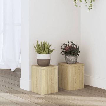 Gossi suporturi de plante, 2 buc., stejar sonoma, 15x15x20 cm