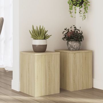 Gossi suporturi de plante, 2 buc., stejar sonoma, 25x25x35 cm