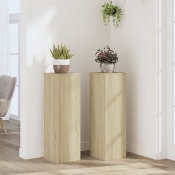 Gossi suporturi de plante, 2 buc., stejar sonoma, 25x25x80 cm, lemn