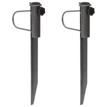 Gossi suporturi de umbrela cu tarusi, 2 buc. 19x42 cm otel galvanizat